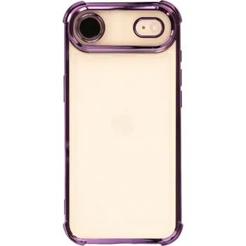 Pouzdro na mobilní telefon Průhledný kryt s fialovou hranou pro iPhone 17 Air
