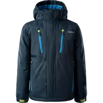 Chlapecká bunda Dětská Zateplená bunda BRUGI 1AHP 1AHP/TM37/1C/949 – Tmavě modrá 152/158