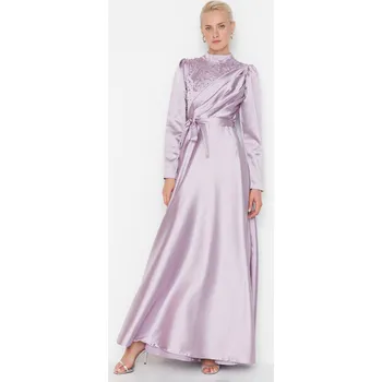 Dámské šaty Dámské šaty Trendyol Princess Trendyol šedá | fuchsiová 1935176