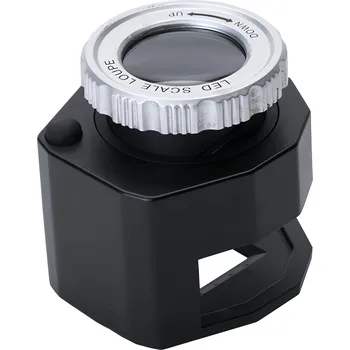 Lupa Verk 09179 Zvětšovací kapesní lupa 30x, 3 UV černá