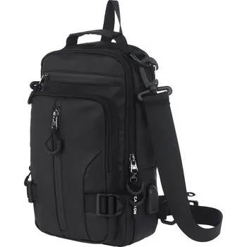 Cestovní taška CANYON CB-1 batoh, 29 x 16 x 9cm, 3.5L, USB-A port, 3+3 kapsy, 2 interní přepážky, dešti odolný, černý