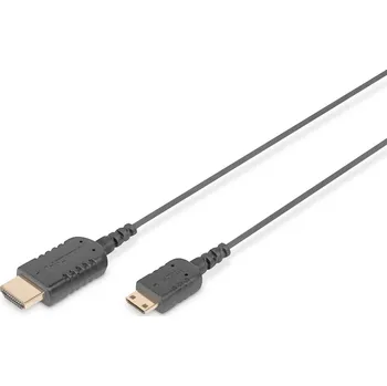 Video kabel Kabel pro připojení HighFlex HDMI 1.4 High Speed 4K30Hz UHD Mini HDMI C/HDMI A M/M, černý, 2 m