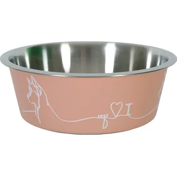 Miska pro psa Zolux S.A.S. Miska nerez pes LOVE DOG 750ml růžová Zolux