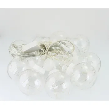 Vánoční dekorace eCa Světelný závěs koule 180 LED, 2,5 m teplá bílá