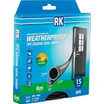 Drážkové těsnění pro dveře - O-profil, černá 10 mm 6 m