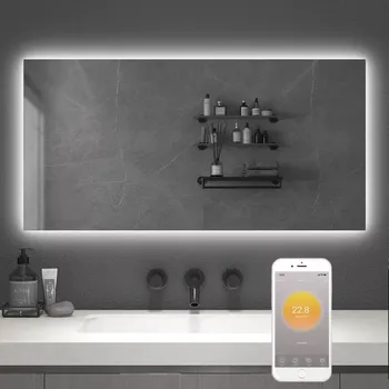 Topný panel ByeCold | Zrcadlový infrapanel | LED světlo | 700W | 120x60 cm | WiFi termostat | Dálkový ovladač | Výhřevnost 12,5m² | IGT2-G1206M-LH (Serie "G")