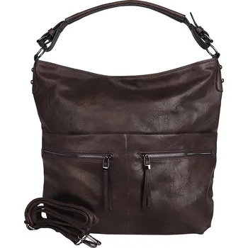 Kabelka Velká kabelka na rameno a crossbody ROMINA & CO D177-1 NEW tmavěhnědá