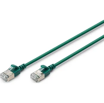 Počítač Slim RJ45-RJ45 patch cord, Cat.6A, F/FTP, AWG 32/7, LSOH, 3 m, zelený