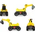 Hračka na písek LENA 2144 Giga Trucks bagr v kartonu žlutý/černý