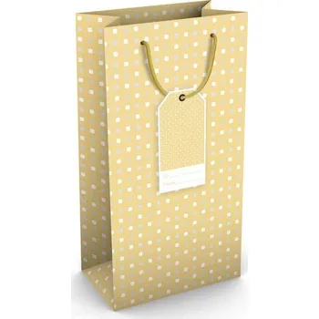 Dárková taška Taška dárková vánoční Piccolo matt 11 x 6,5 x 21cm TP - s motivem čtverečků