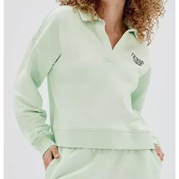 Dámská mikina Guess zelená mikina (Dámská originální mikina s límečkem Guess)