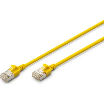 Počítačové příslušenství Slim RJ45-RJ45 patch cord, Cat. 6A, F/FTP, AWG 32/7, LSOH, 5 m, žlutý