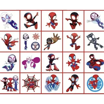 Odstranitelné tetování Dětské dočasné tetování - 20 ks - SPIDER MAN - SPIDEY AND HIS AMAZING FRIENDS (B) (Značka: SPADABRAVO)
