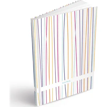 Zápisník Záznamová kniha – duhové linky / 100 listů / linka A5