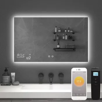 Topný panel ByeCold | Chytré topné zrcadlo | LED světlo | 350W | 100x60 cm | WiFi termostat | Dálkový ovladač | Výhřevnost 6,3m² | IGT2-G1006-WLH-H (Serie "WLH")