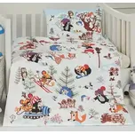 Matějovský povlečení bavlna do postýlky Krtek a zima 90x130, 40x60 cm