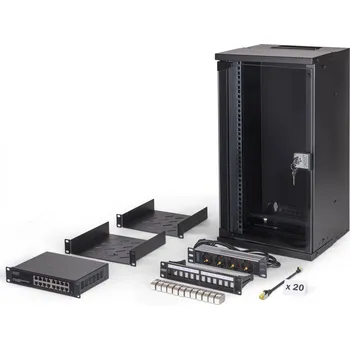 Racková skříň 10" síťový balíček, skříň 12U a vybavení, verze bl SOHO Pro, bez montáže
