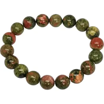 Náramek Unakitový náramek z kuliček 10 mm