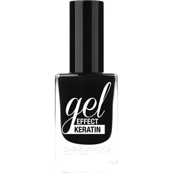 Lak na nehty bellaoggi Gel Effect Keratin Nail Polish lak na nehty odstín Black To Gold 10 ml