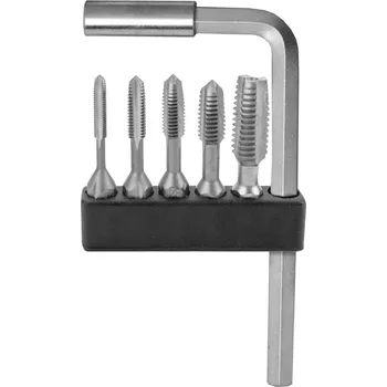 Bit NÁSTROJE CZ Souprava závitořezných bitů M3;M4;M5;M6;M8 HSS + zástrčný "L" klíč 1/4" s magnetickým držákem - CZZ - CZZ948-200