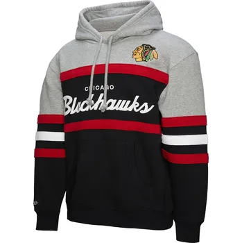 Pánská mikina Mitchell & Ness Pánská mikina Chicago Blackhawks NHL Head Coach Hoodie Velikost: L