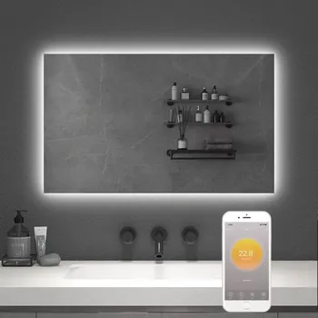 Topný panel ByeCold | Zrcadlový infrapanel | LED světlo | 580W | 100x60 cm | WiFi termostat | Dálkový ovladač | Výhřevnost 10,5m² | IGT2-G1006M-LH (Serie "G")