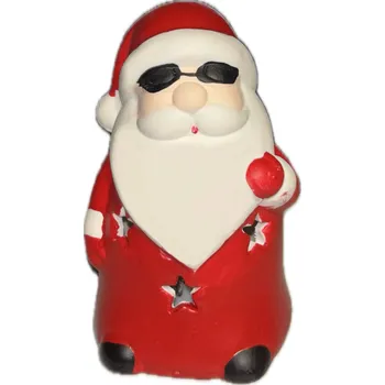 Vánoční dekorace Keramická LED dekorace - Sob/Santa Claus s brýlemi Varianta: Santa Claus Nové