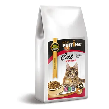 Krmivo pro kočku Puffins Cat Sterilised Turkey/Tuna