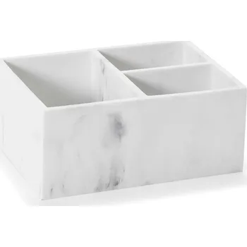 Organizér na kosmetiku Bílý organizér, mramorový efekt