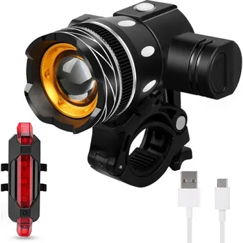 Cyklosvítilna Verk 14391 Sada LED osvětlení na kolo, T6, AKU 2 ks