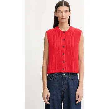 Dámská vesta Vesta s přídavkem vlny Marc O'Polo červená barva, M00609065023 33X, vel. L
