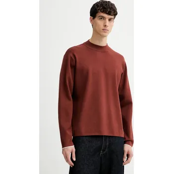 Pánský svetr Svetr Calvin Klein pánský, oranžová barva, s pologolfem, LV04LD313G COP, vel. S