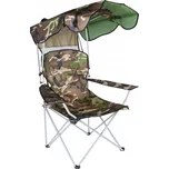 Trizand 23672 Skládací rybářské křeslo se stříškou Panama maskáč