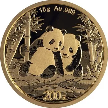 Zlatá mince 200 Yuan China Panda 15g 2026