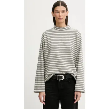 Bavlněné tričko s dlouhým rukávem Marc O'Polo 600304752025 šedá 90A, vel. XS