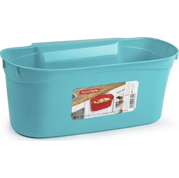 Odpadkový koš Plastic Forte Závěsný odpadkový košík Tyrkysový