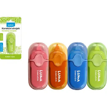 Korekční prostředek LUMA Korekční strojek 5mm x 6m mini Oranžový