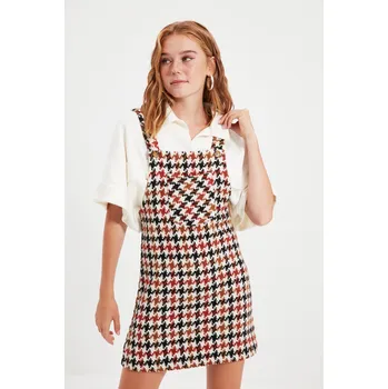 Dámské šaty Dámské šaty Trendyol Checked Trendyol krémová 1013847