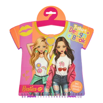 omalovánky Hniha pro módní návrháře triček Besties