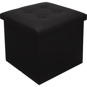 Nábytek Ruhhy 25779 Taburet s úložným prostorem 38 x 38 cm, černý