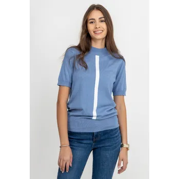 Dámské tričko Zoso svetr s krátkým rukávem Marly pastelově modrý Velikost: S