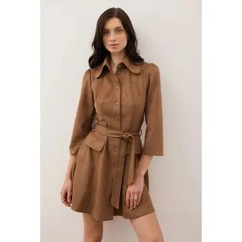 Dámské oblečení Šaty Bizuu ZORELLE ZORELLE.BRAZOWY hnědá 89X, vel. 38