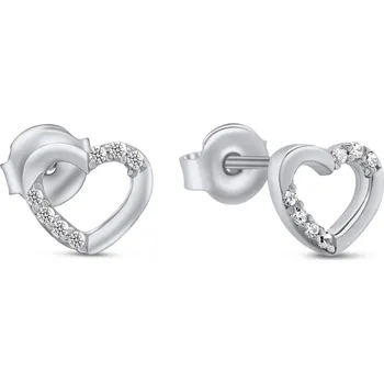 Náušnice Brilio Silver Romantické srdíčkové náušnice GOLD053 + 2 měsíce na vrácení zboží