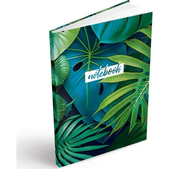 Zápisník Záznamová kniha A4 – tropické listy / 100 listů / čistá