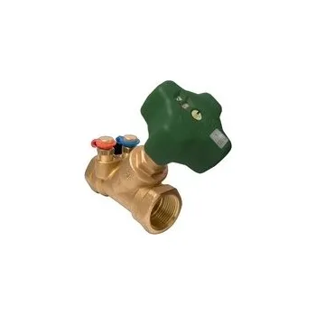 Stavebniny Herz STRÖMAX 4017 MW vyvažovací ventil DN32, s měřící clonou, šikmý, uzavírací, vnitřní závit, voda, mosaz