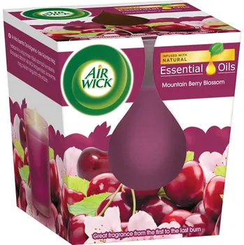 Svíčka Air Wick Essential Oils Mountain Berry Blossom 105 g