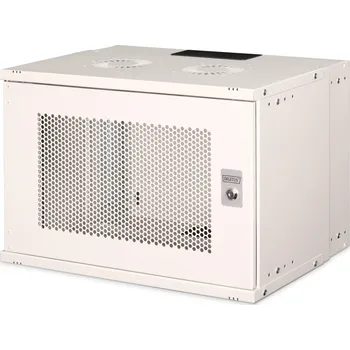 Rozvaděč 19" 7U nástěnná síťová skříň, SOHO PRO 370 x 540 x 400 mm, perforované dveře, šedá, nesestavená, 60 kg