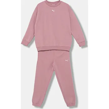 Dětská tepláková souprava Puma Loungewear Oversized Sweat Suit FL G 689727 růžová 30X, vel. 164