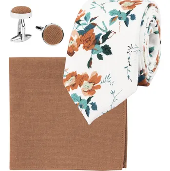 Kravata Bubibubi Kravatová sada Caramel Bloom