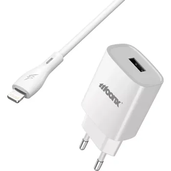 MOONX síťová nabíječka MC01 2.1A 10.5W 1xUSB + kabel Lightning bílý